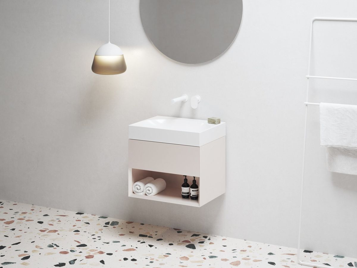 Spintelė po praustuvu Ravak SD Lite 60 Alabaster Pink X000001860