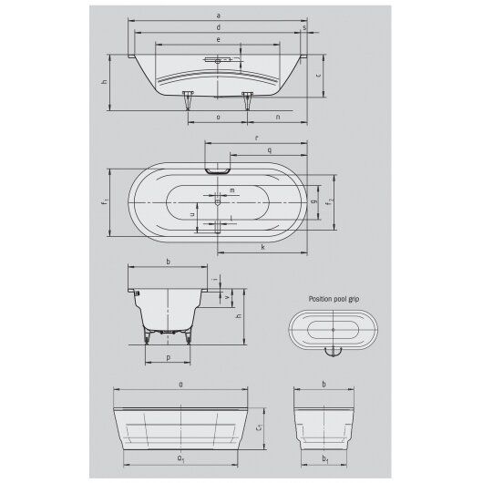 Plieninė vonia Kaldewei Vaio Duo Oval 180x80 cm, balta, 233100010001