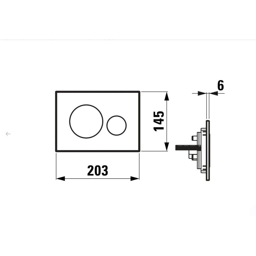 Vandens nuleidimo mygtukas Laufen Ineo Moon H9001140040001, chromas