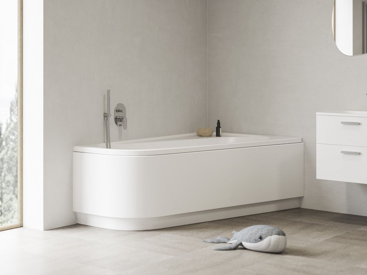 Priekinė apdailos plokštė CHROME 160x105 R, balta CZA6100A00 Priekinė apdailos plokštė CHROME 160x105 R, balta CZA6100A00