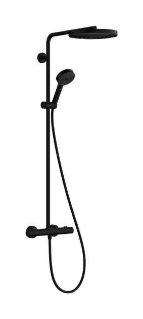 Dušo sistema HANSGROHE Pulsify S Puro 260 1jet su Ecostat Fine termostatu ir rankiniu dušeliu 3jet, matinė juoda, 24236670 Dušo sistema HANSGROHE Pulsify S Puro 260 1jet su Ecostat Fine termostatu ir rankiniu dušeliu 3jet, matinė juoda, 24236670