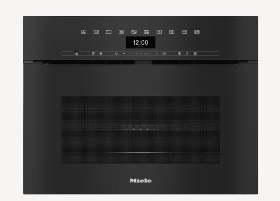 Kompaktiška orkaitė su mikrobangų funkcija Miele H 7440 BMX, juoda Kompaktiška orkaitė su mikrobangų funkcija Miele H 7440 BMX, juoda