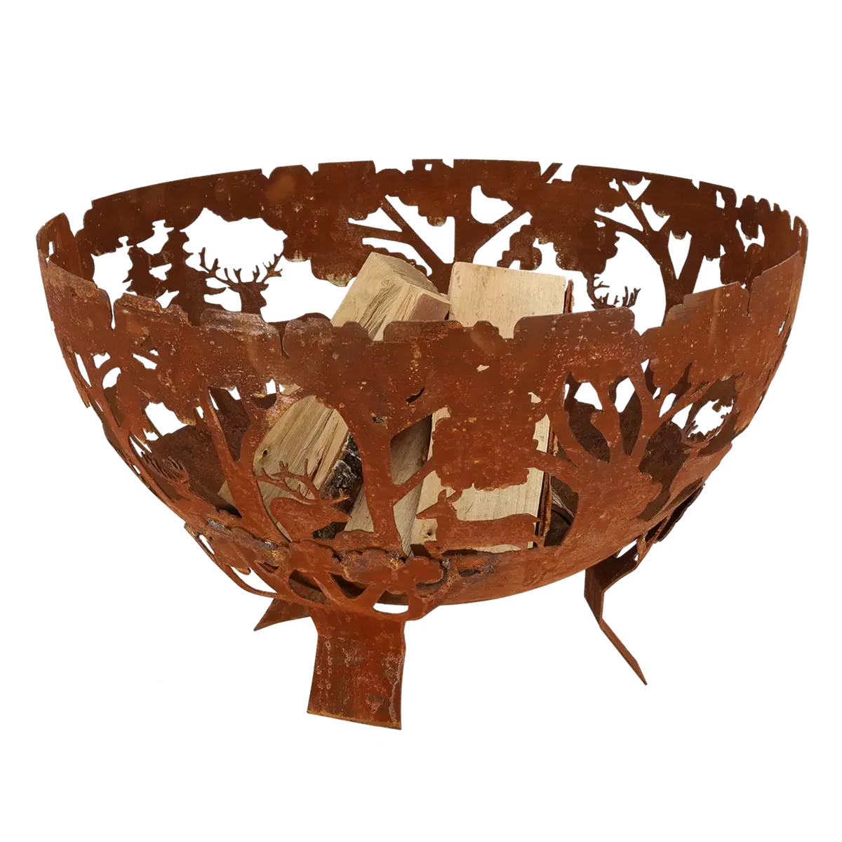 Dekoratyvinė laužavietė, rūdinto plieno, 58 x 58 x 36,6 cm