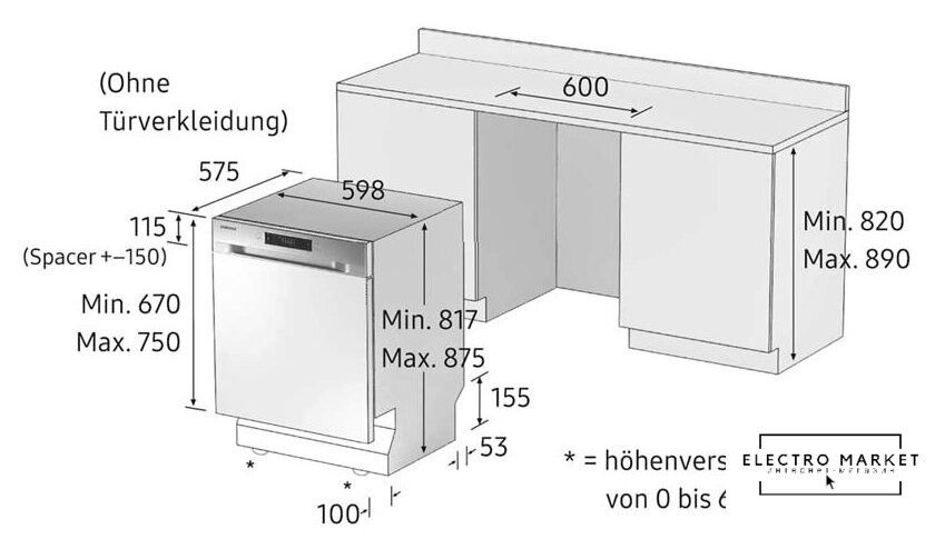 Indaplovė Samsung DW60M6031BB Indaplovė Samsung DW60M6031BB