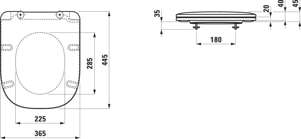 WC dangtis MEDA SLIM duroplast, Softclose, baltas H8911150000001 WC dangtis MEDA SLIM duroplast, Softclose, baltas H8911150000001