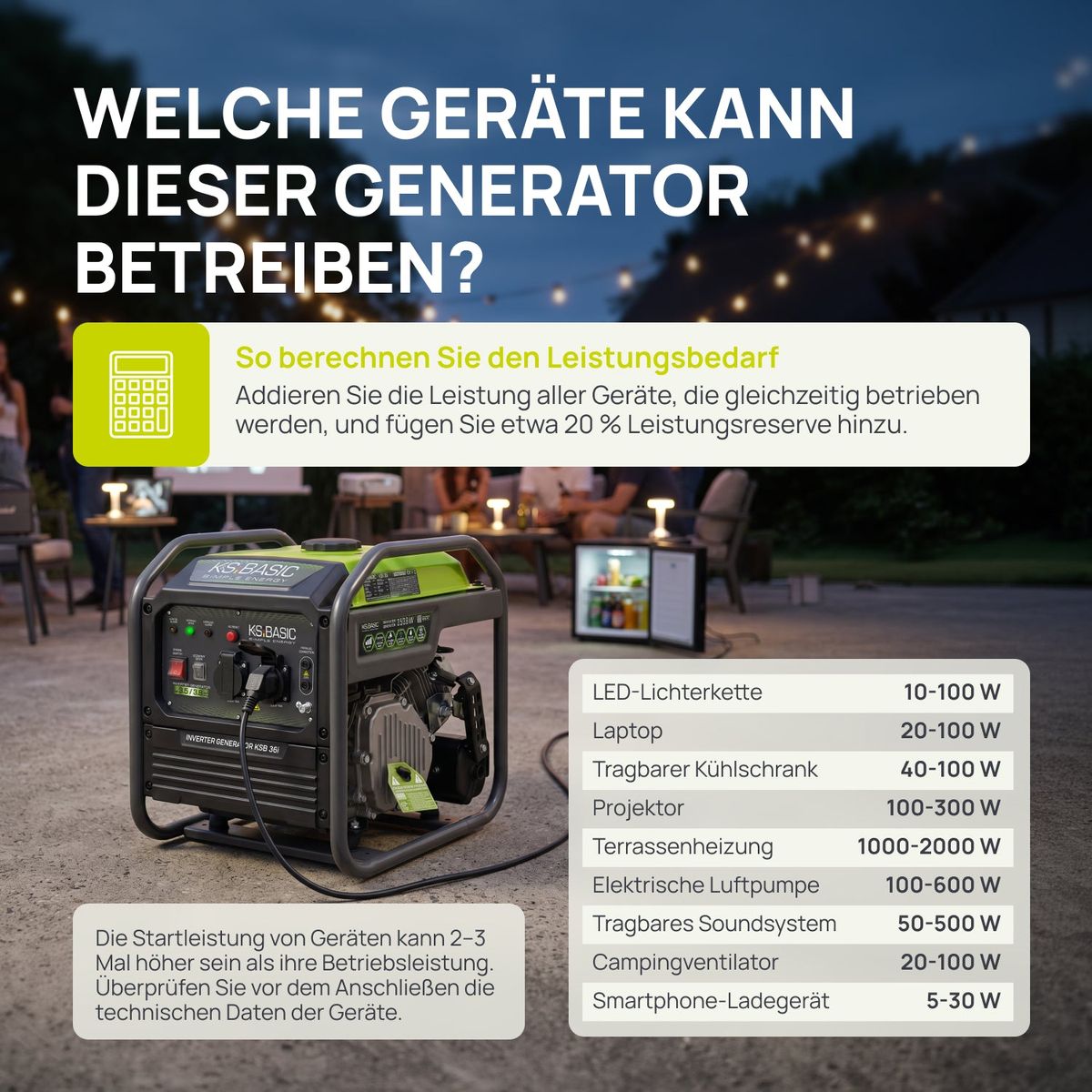 Inverterinis benzininis generatorius 3,5 kW KSB 36i BASIC KONNER & SOHNEN Inverterinis benzininis generatorius 3,5 kW KSB 36i BASIC KONNER & SOHNEN
