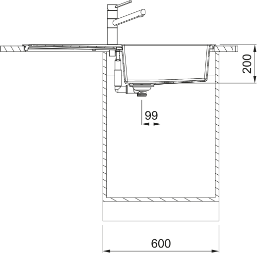 Tectonite plautuvė Franke S2D 611-100 Arktis weiss