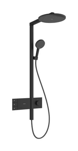 Dušo sistema Hansgrohe Raindance Alive S 300 2jet EcoSmart, juoda matinė, 24596670 Dušo sistema Hansgrohe Raindance Alive S 300 2jet EcoSmart, juoda matinė, 24596670