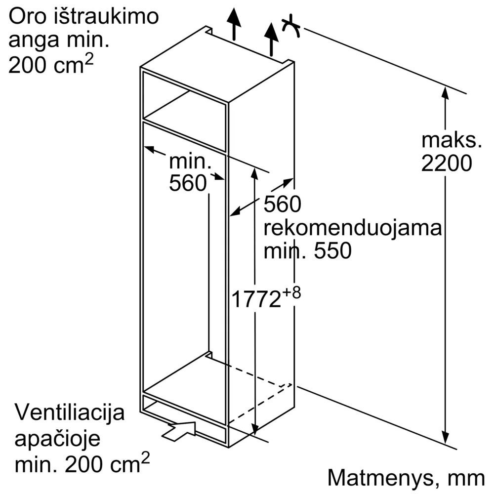Šaldytuvas-šaldiklis KIL82SDD0 Šaldytuvas-šaldiklis KIL82SDD0
