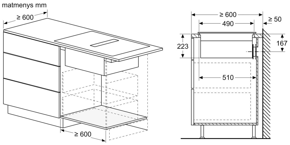 Indukcinė kaitlentė su integruota ventiliacijos sistema Bosch PXX89BD56E Indukcinė kaitlentė su integruota ventiliacijos sistema Bosch PXX89BD56E