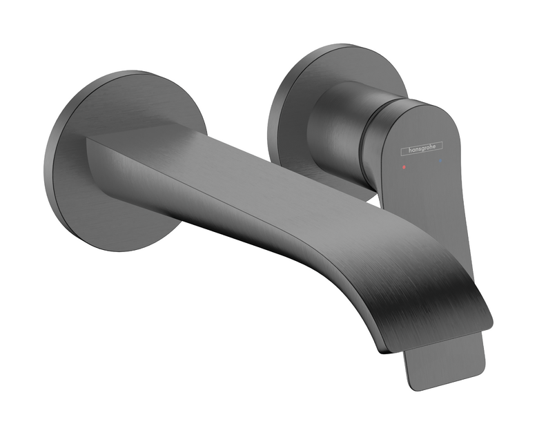 Potinkinis sieninis praustuvo maišytuvas HANSGROHE Vivenis EcoSmart su 19.2 cm snapeliu, šlifuotas juodas chromas, 75050340 Potinkinis sieninis praustuvo maišytuvas HANSGROHE Vivenis EcoSmart su 19.2 cm snapeliu, šlifuotas juodas chromas, 75050340