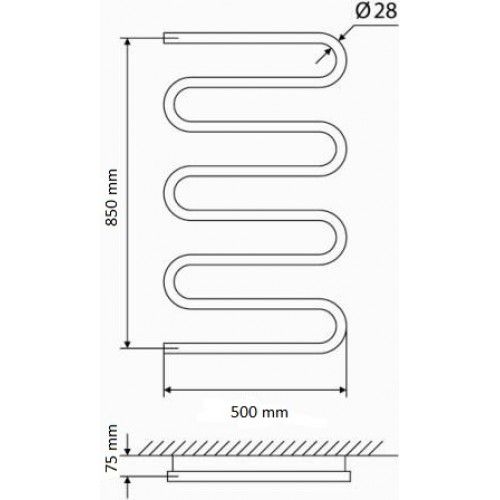 Rankšluosčių džiovintuvas Elonika EN 800 SD 850x500 mm, balta, 4770046005876