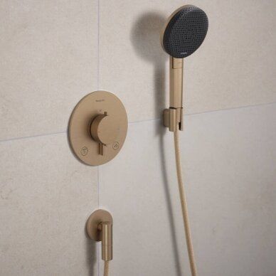 Termostatinis dušo/vonios maišytuvas Hansgrohe Ecostat Comfort S 2-jų krypčių, brushed bronze, 33715140