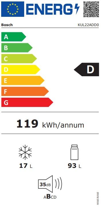 Šaldytuvas Bosch KUL22ADD0 Šaldytuvas Bosch KUL22ADD0
