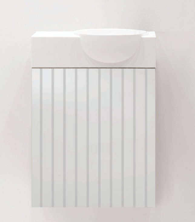 Praustuvo spintelė Balteco NU 40x21,4x45 cm, pusiau matinės baltos spalvos, VT3050445/SIF/WH