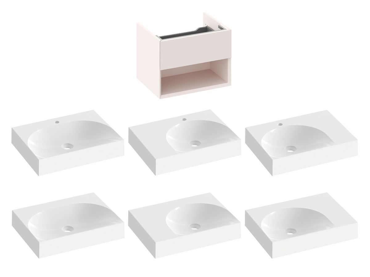 Spintelė po praustuvu Ravak SD Lite 60 Alabaster Pink X000001860