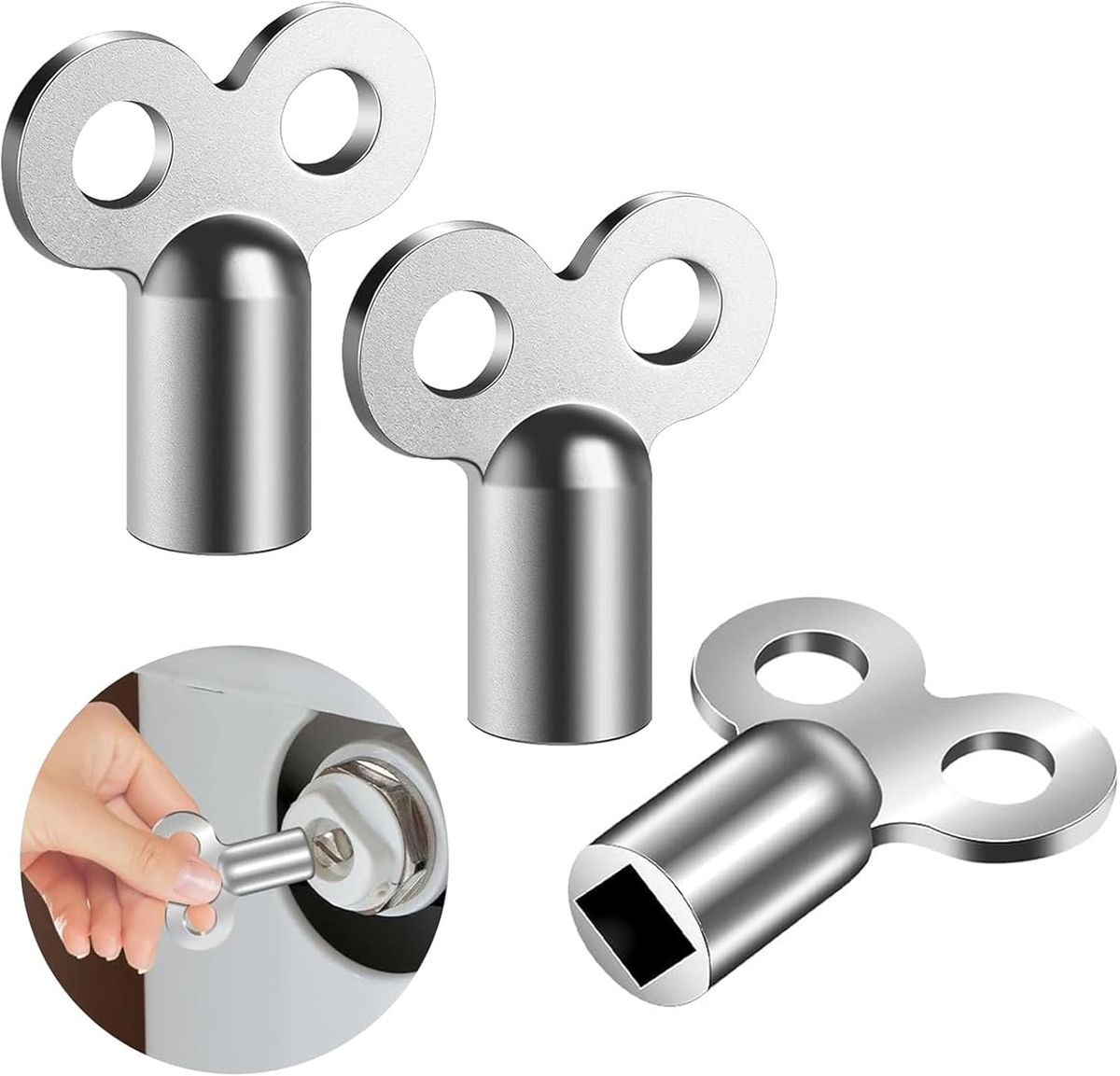 Radiatoriaus raktas Ridder Werner S, matinis chromas, 13153100 Radiatoriaus raktas Ridder Werner S, matinis chromas, 13153100