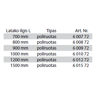 Dušo latako grotelės TECE Plate II (tiesios) L1500, 601572