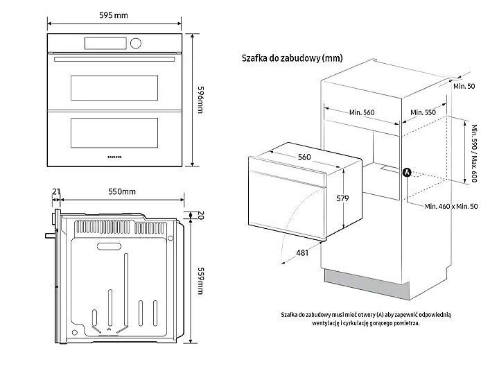 Įmontuojama orkaitė Samsung NV7B41205AK Įmontuojama orkaitė Samsung NV7B41205AK
