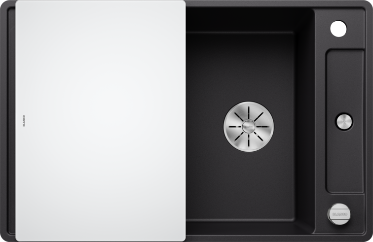 Silgranitinė plautuvė BLANCO AXIA III 45 S-F SILG PDUR Juoda Z.GL InFino M.AF