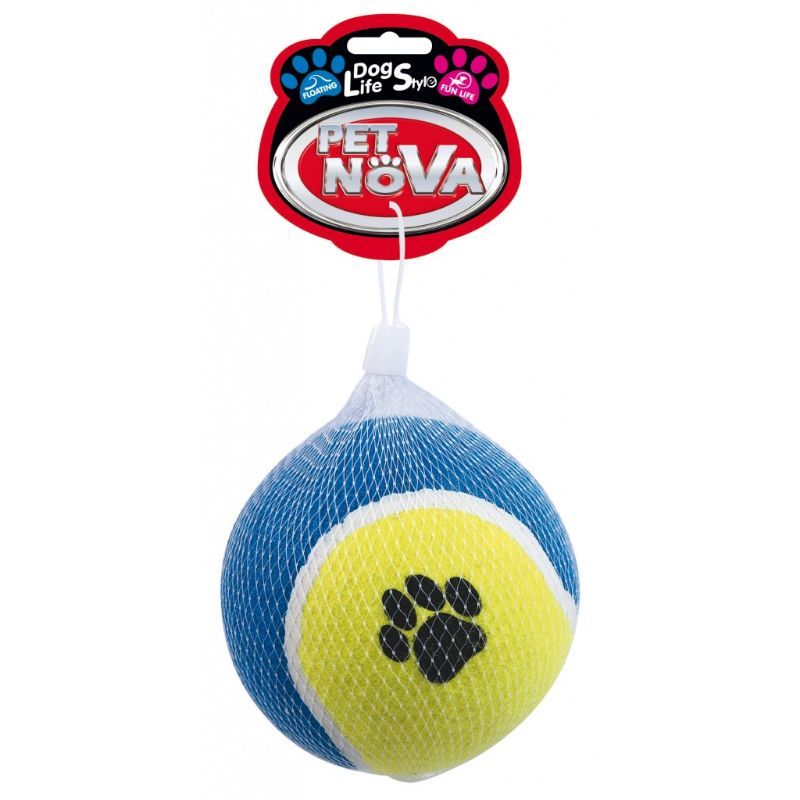PET NOVA Tennis balls didelis kietas kamuolys 10cm (plūduriuoja) 2vnt, TENNIS-BALL-10