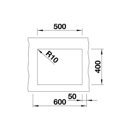 Plautuvė BLANCO (523432) Subline 500-U Silg PDUR Antracito 4020684682572