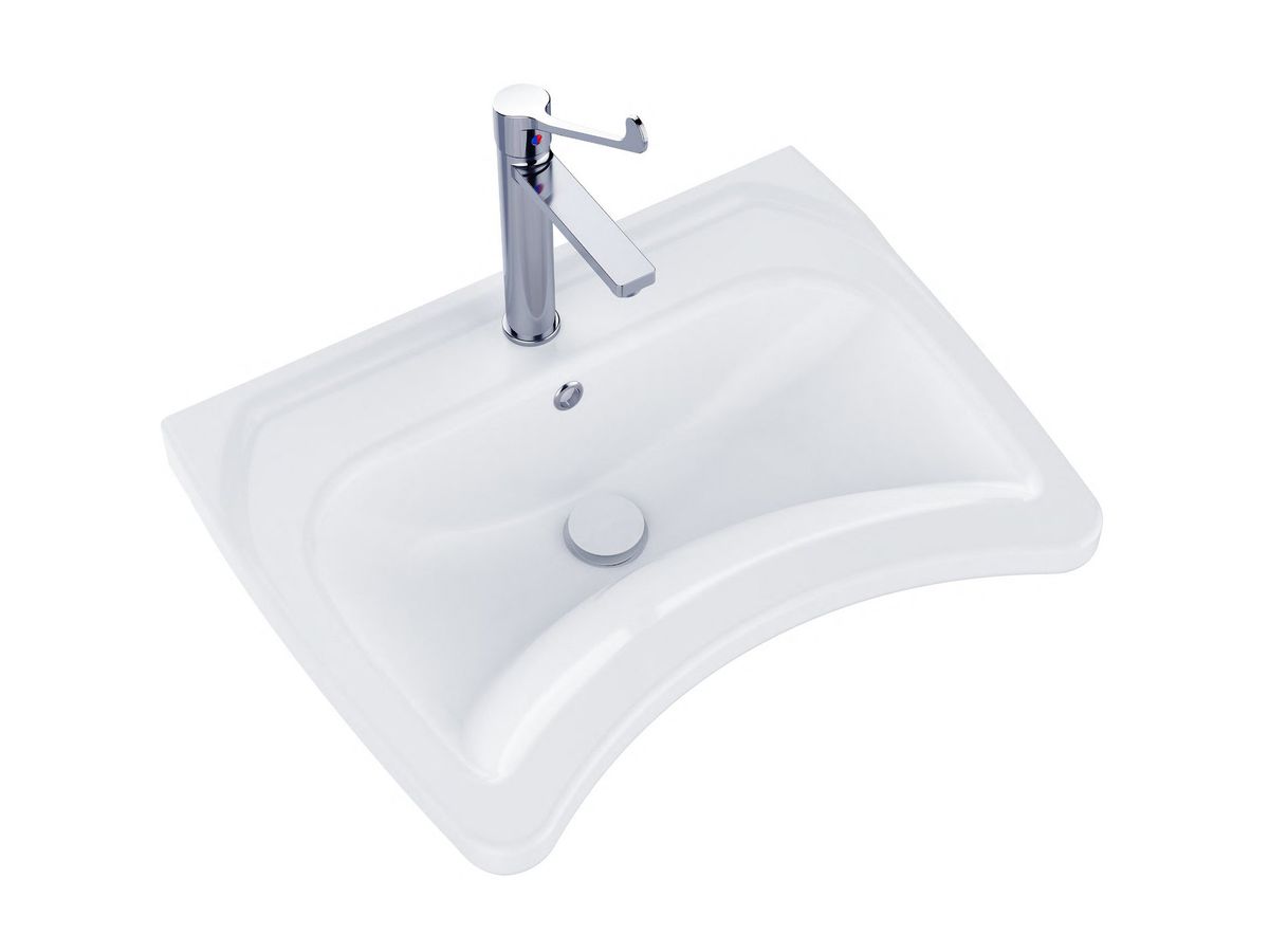 Praustuvas Ravak Safe 60, su maišytuvo anga ir perpildymo anga, XJX01160006