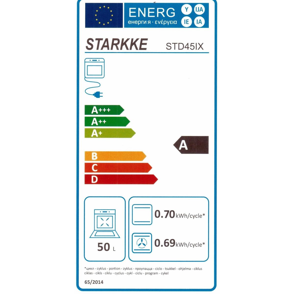 Orkaitė STARKKE STD45IX