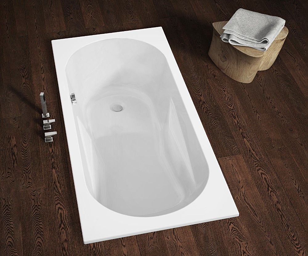 Akrilinė vonia Riho Lazy 180x80 cm, balta, kairė, B083001005