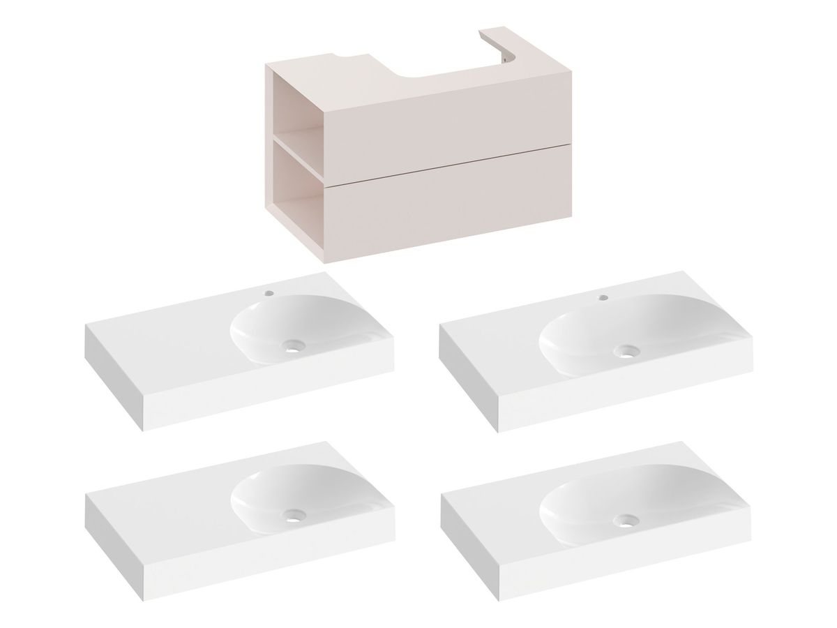 Spintelė po praustuvu Ravak SD Lite 80 K Alabaster Pink X000001878