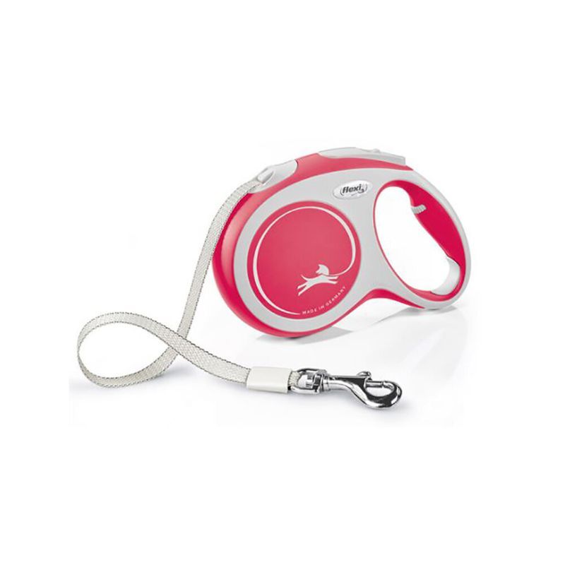 FLEXI Comfort Tape baltas/rožinis pavadėlis L-5m iki 60kg, C5055629