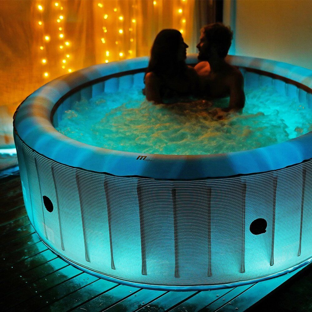 Pripučiamas baseinas MSpa Starry Comfort su oro burbulų masažu ir LED