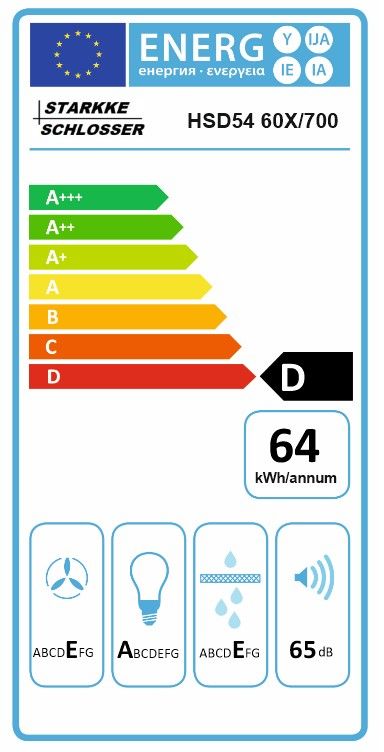 Montuojamas prie sienos gartraukis Schlosser HSD54 60X/700, sidabro sp.,