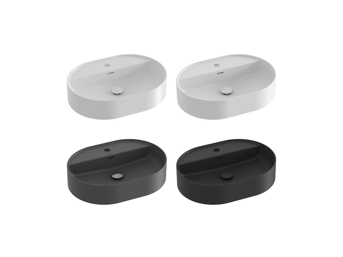 Keraminis praustuvas Ravak Ceramic Slim Shelf O 55, antracitas, XJX03155001