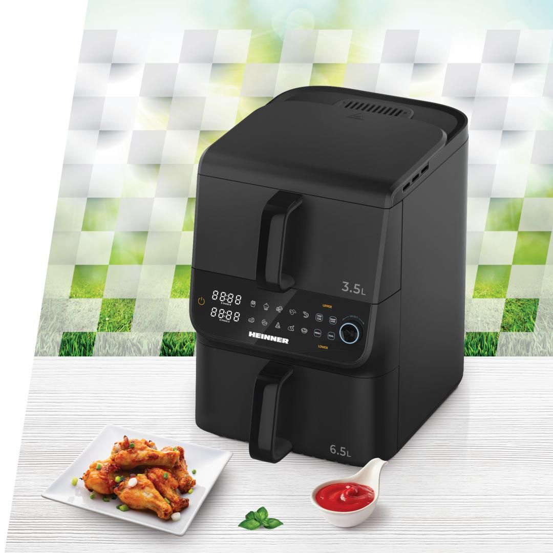 Karšto oro gruzdintuvė 2500W, 10L HAF-C10DBS25BK HEINNER Karšto oro gruzdintuvė 2500W, 10L HAF-C10DBS25BK HEINNER