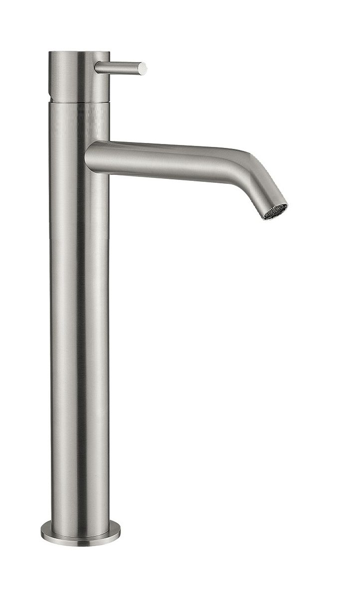 Aukštas maišytuvas praustuvui Fiore Xenon, nerūdijančio plieno apdaila, su dugno vožtuvu 44AA5288