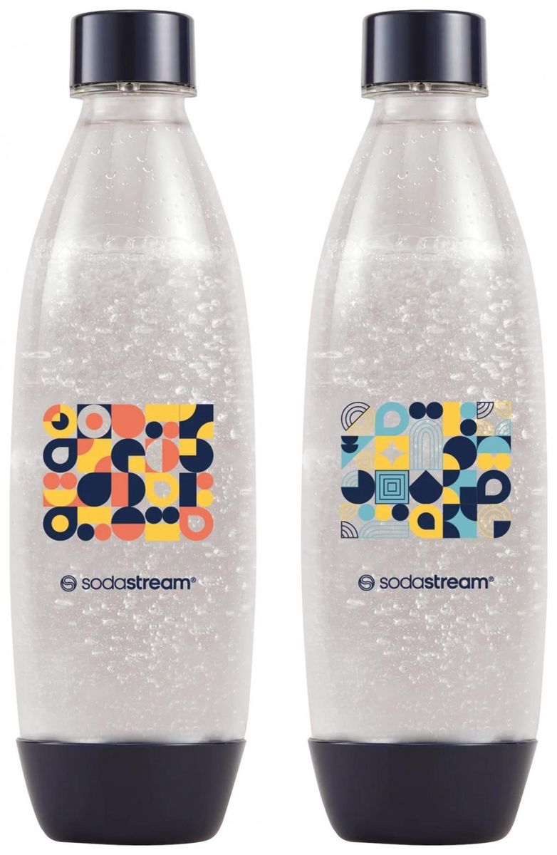 Gėrimų gazavimo aparato SodaStream vandens buteliai Fuse, 1l, 2 vnt, mozaika Gėrimų gazavimo aparato SodaStream vandens buteliai Fuse, 1l, 2 vnt, mozaika