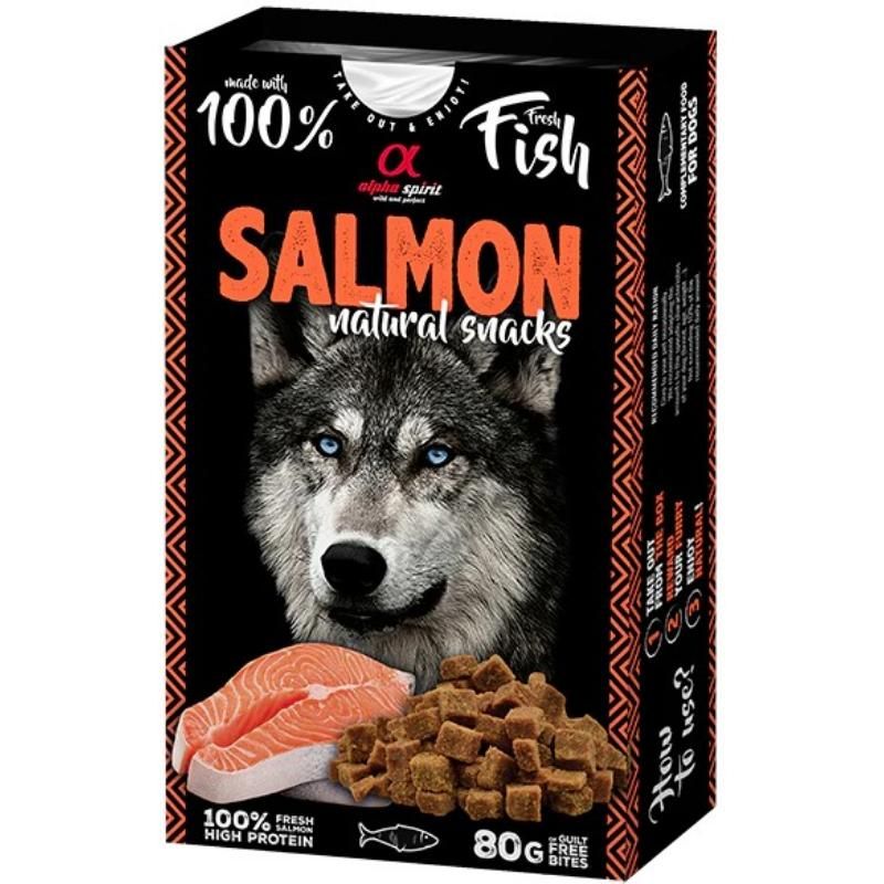 ALPHA SPIRIT NATURAL DOG skanėstai šunims su lašiša 80g (6), ALPHD110000945