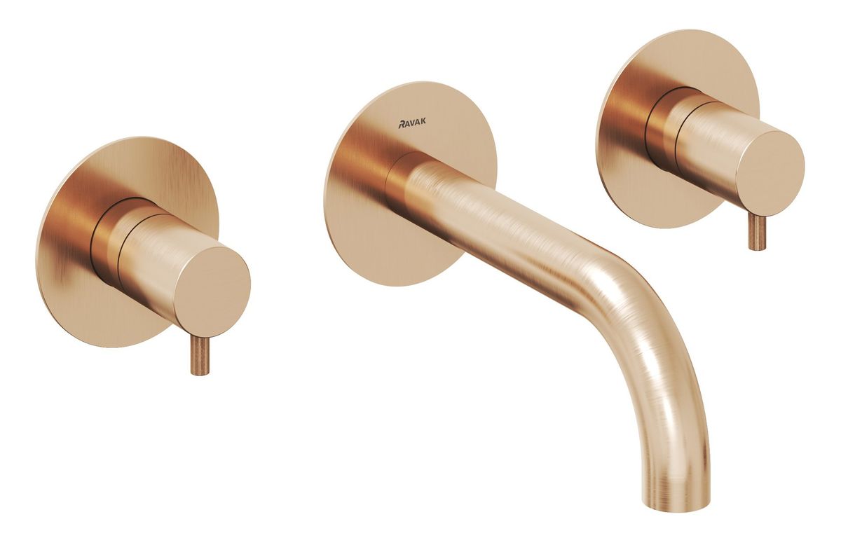 Paslėptas vonios maišytuvas Ravak Espirit 3 dalių su korpusu, Rose Gold Brushed X070351