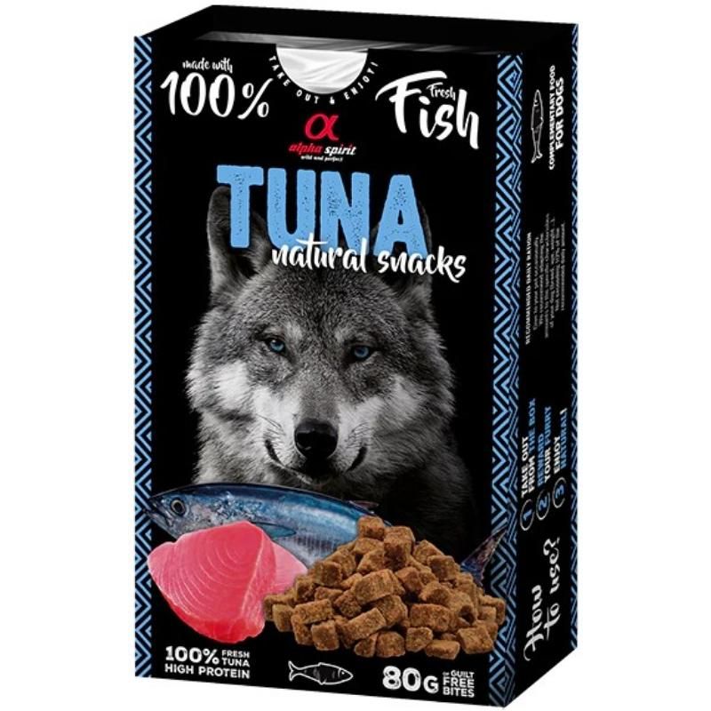 ALPHA SPIRIT NATURAL DOG skanėstai šunims su tunu 80g (6), ALPHD110001345