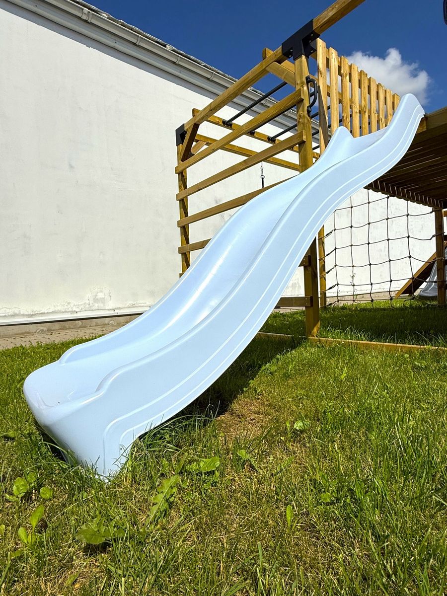 Pastelinė mėlyna čiuožykla 220 cm Pastelinė mėlyna čiuožykla 220 cm