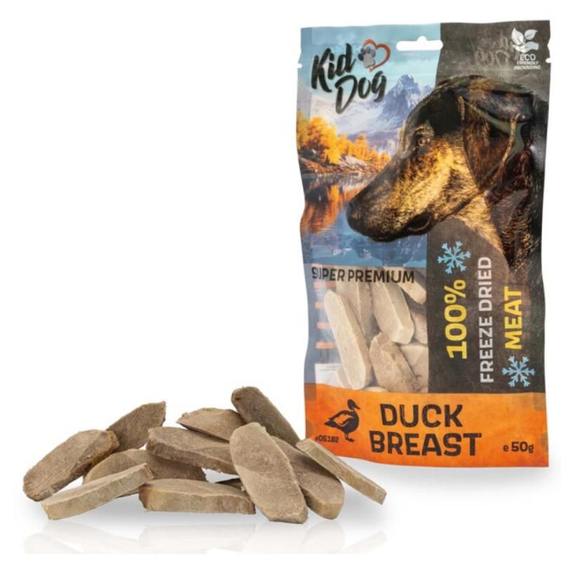 KIDDOG 100% liofilizuota antienos krūtinėlė 50g KIDDOG 100% liofilizuota antienos krūtinėlė 50g