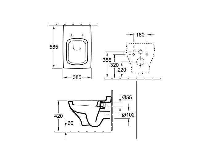 WC puodas pakabinamas Villeroy & Boch, LA BELLE ,562710R1