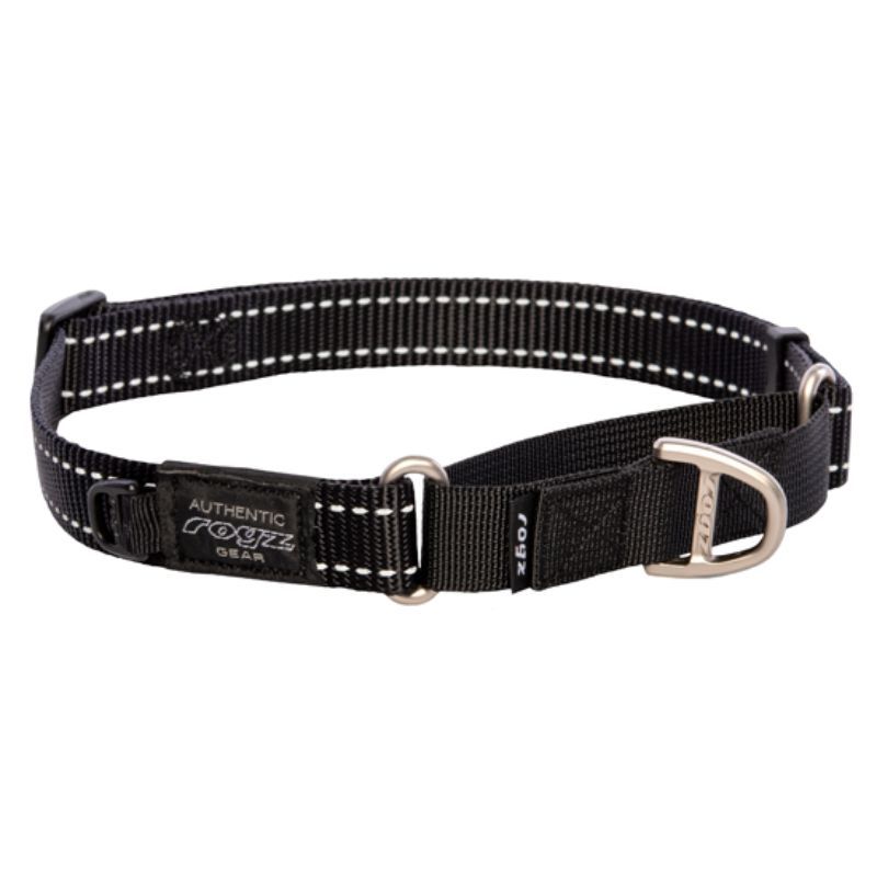 ROGZ Control Collar Black juostelinis smaugtukas 24-36x1.1cm HCW14A juodas, HCW14A