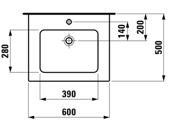 Praustuvas su spintele Laufen Pro S 60x50 cm, grafito, H8609614801041