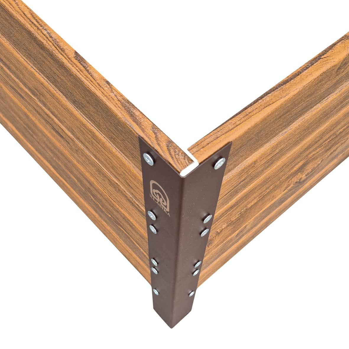 Plieninė pakelta lysvė MURESTA professional garden, 190x90 cm.; aukštis - 20cm, medžio imitacija, super kaina