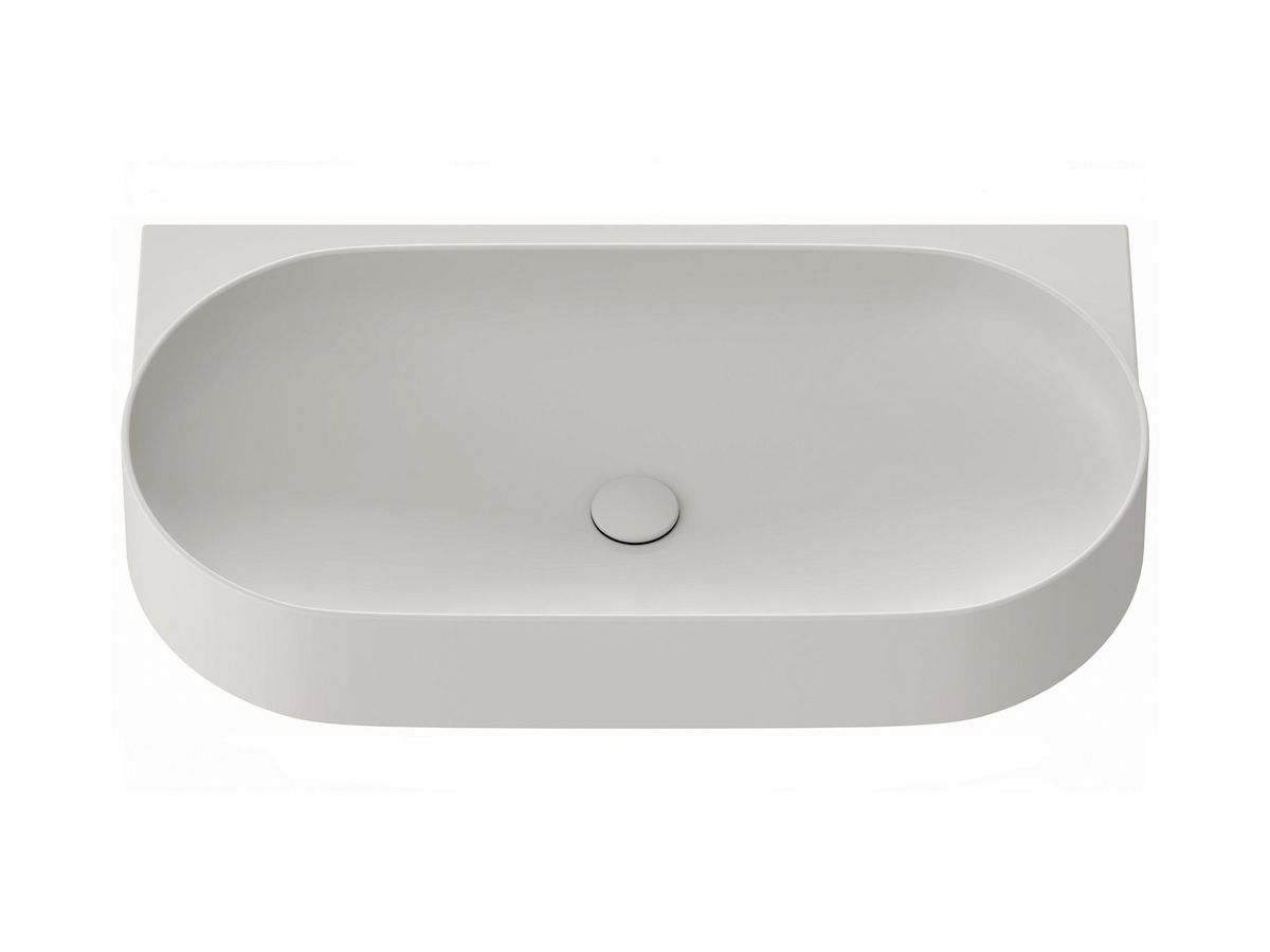 Keraminis praustuvas Ravak Yard 80, su skyle maišytuvui, Smoke Grey, XJX0O280000
