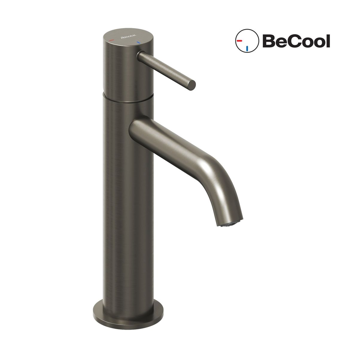 Praustuvo maišytuvas Ravak Espirit BeCool 190 mm be dugno vožtuvo, Graphite Brushed X070397