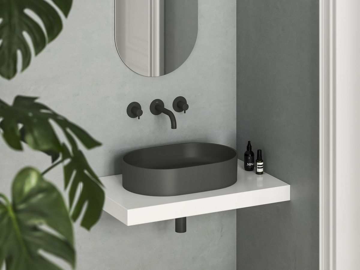 Keraminis praustuvas Ravak Ceramic Slim O 55, antracitas, XJX03155000
