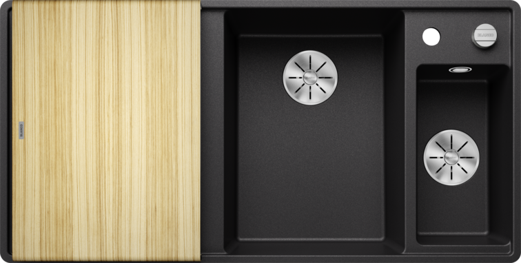 Silgranitinė plautuvė BLANCO AXIA III 6 S-F RE SILG PDUR Antracitas Z.ES InFino M.AF